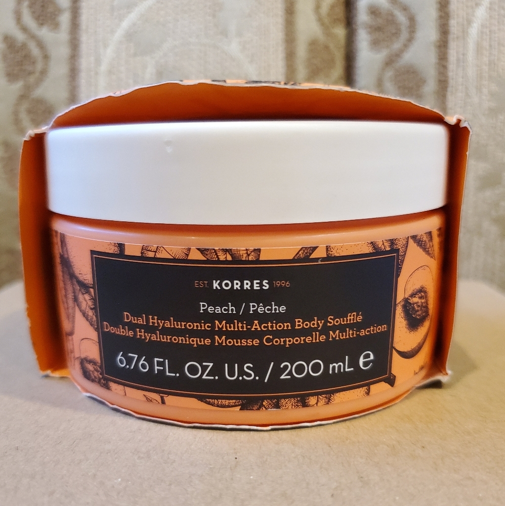 NIB Korres Peach Dual Hyaluronic Body Souffle